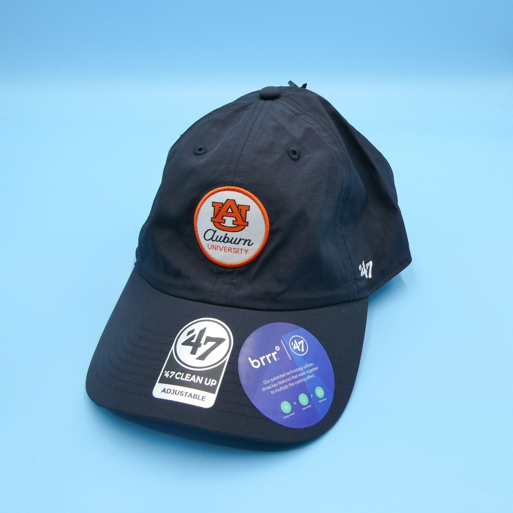 '47 Brand Hat Mens One Size 47 Clean Up Auburn University Navy Blue Gym Nylon